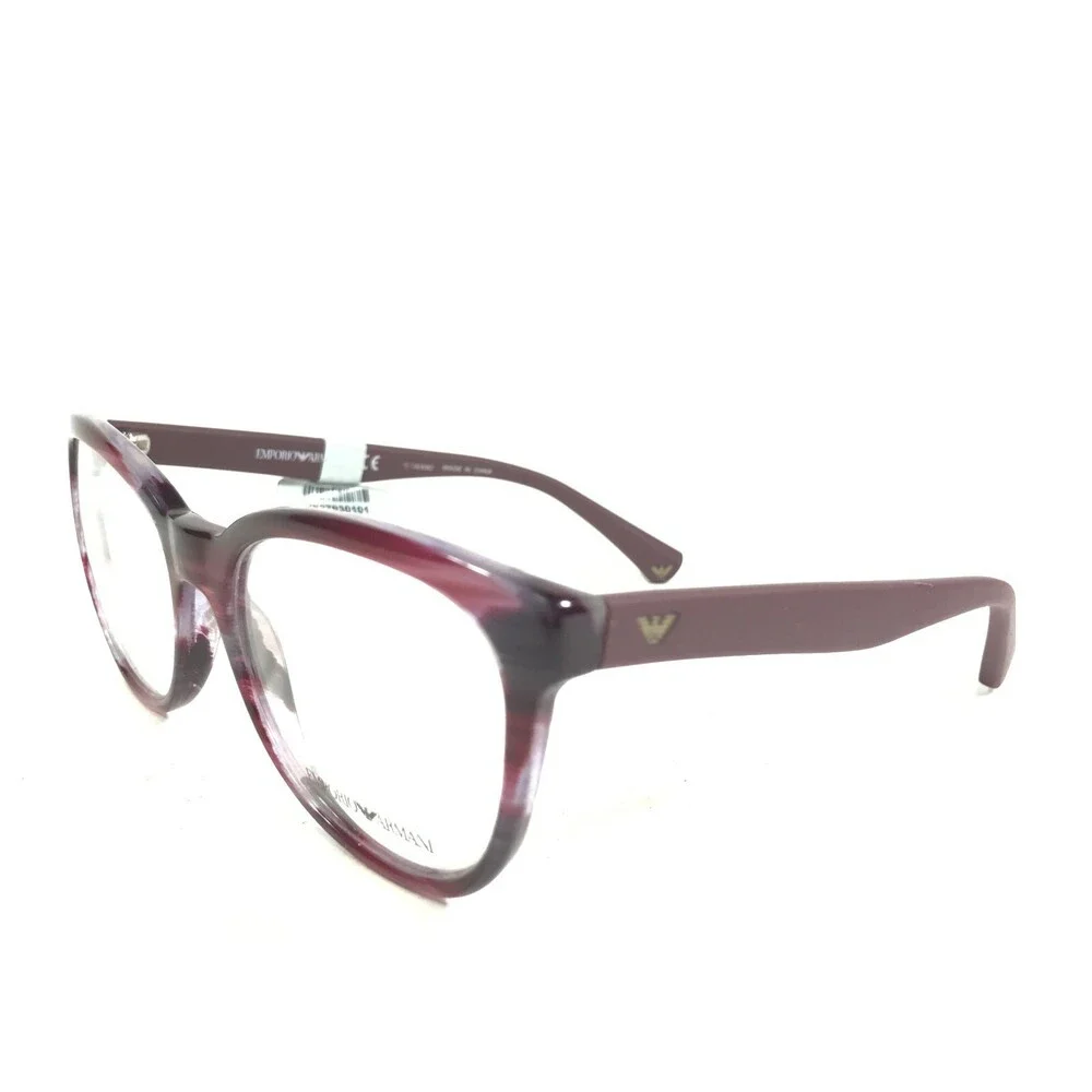 Emporio Armani Eyeglasses Frames EA3105 5389 Purple Horn Cat Eye 54-18-140